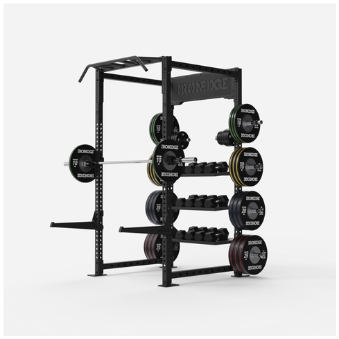 Iron Cage Half Rack with Shelving