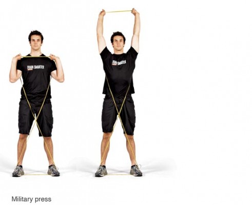 Power Band military press