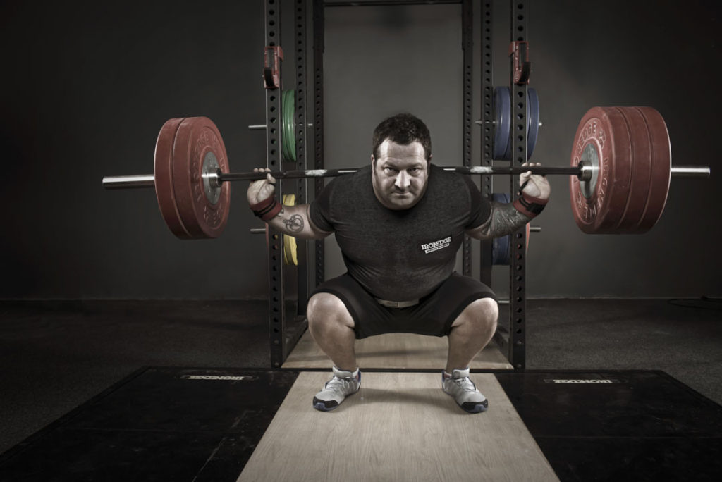 Elevating heels during squat<br />